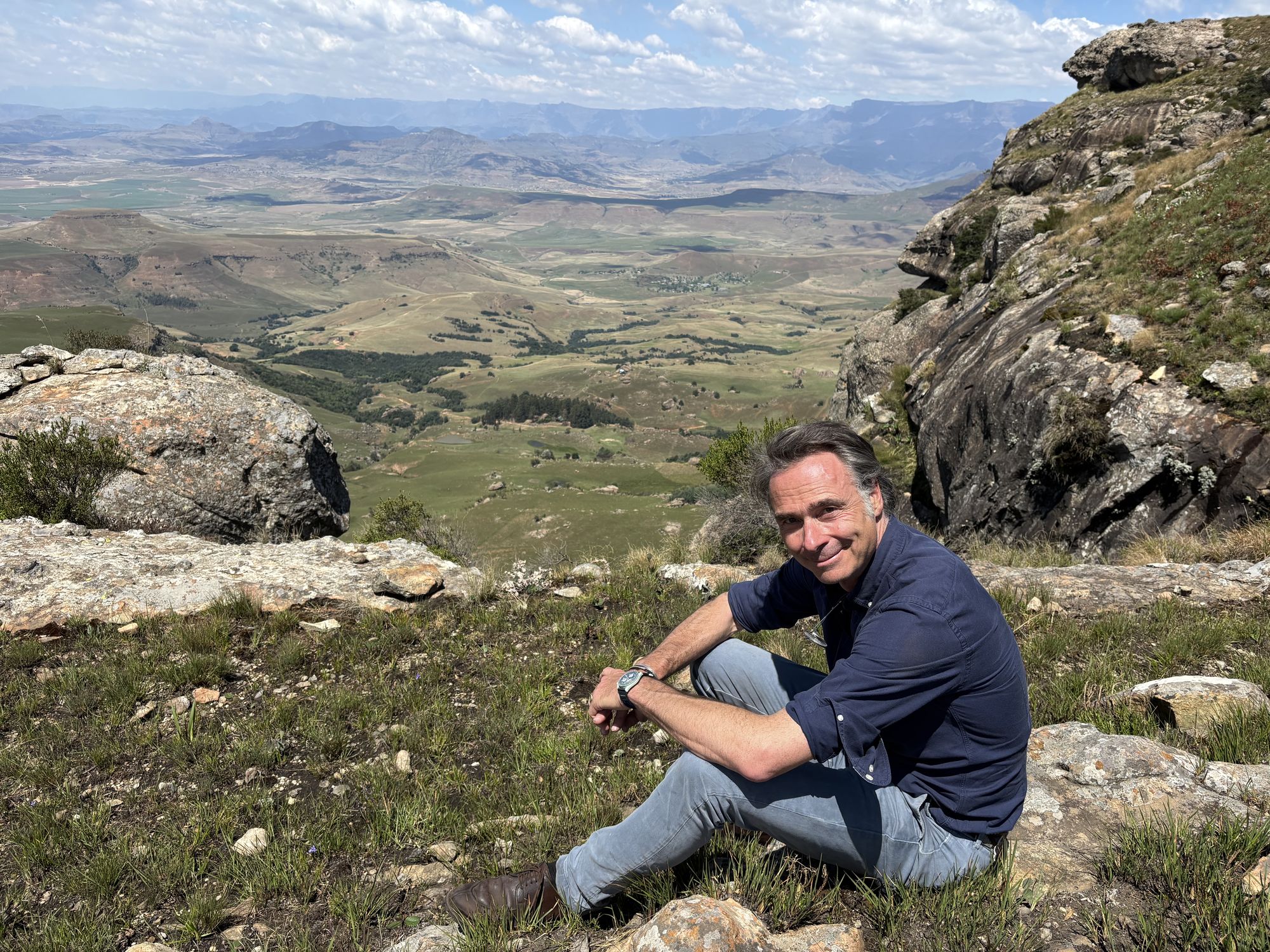 Nikolai alone in the vastness of the mountains — South Africa